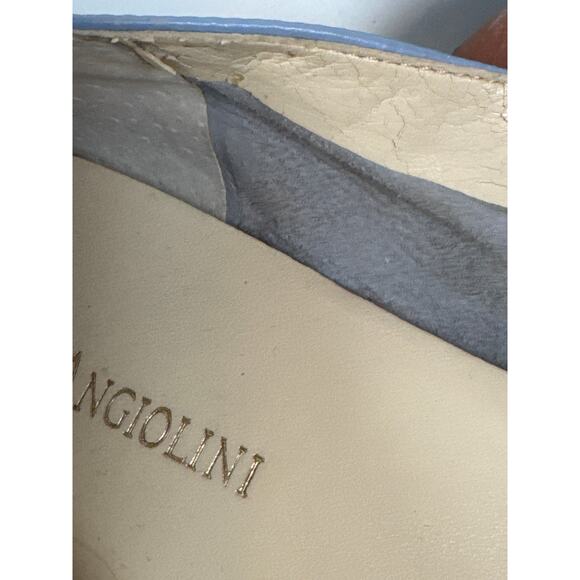 Enzo Angiolini Periwinkle Blue Leather Flat Loafers Womens 8.5 Classic Preppy - Picture 7 of 9